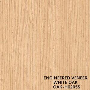 China Door Skin OEM Engineered Wood Veneer White Oak Yellow Vertical Grain H6205S 2500-3100mm supplier