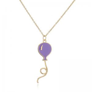 Enamel Balloon 18k Gold Jewelry Gold Plated Stainless Steel Necklace