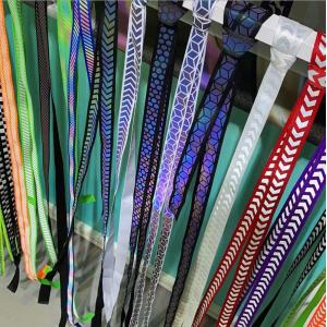Plastic Zipper Tape Rainbow Reflective Material Printed On Zippers For Bags