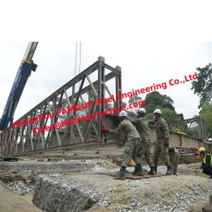 Modular Military Bailey Bridge , Army Surplus Bridges Emergency Rescue Steel Structure Construction