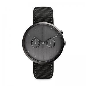 China Carbon Fiber Style Stainless Steel Chronograph Watch Waterproof Wrist Watch For Men supplier