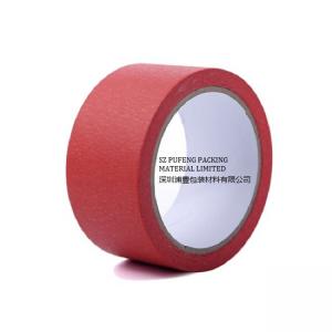 China Car Auto Painting Silicone Red Colored Masking Tape supplier