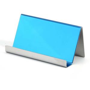China Customize Client Name Card Stand Mobile Tray For Hotel And Office Stand Desk Tray Metal Business Card supplier