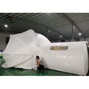 China Semi Clear Inflatable bubble hotel Tent with curtain for hotel building supplier