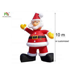China 210D Nylon 10 m H Inflatable Santa Claus Advertising Christmas Decoration supplier