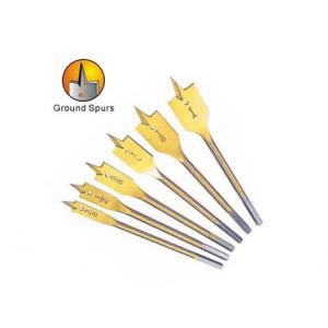 China Wood Working Flat Drill Bit With Titanium Coated , Flat Bottom Drill Bit For Wood supplier