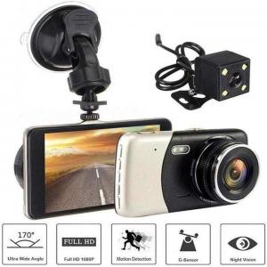 Front Rear Car Dual Camera Dash Cam Recorder 4 Inch Front 1080P Back 720P