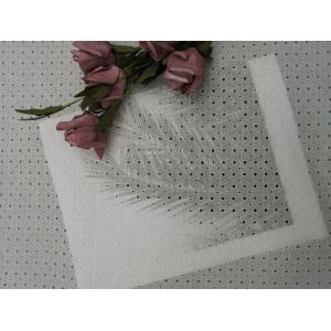 China Sakura Cherry Blossom Thread White Embroidered Eyelet Fabric supplier