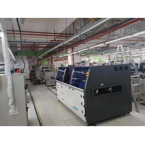 In Line One-Piece Type 2 Modules Selective Wave Soldering Machine HRX-31D Two Independent Pot Selective Solder