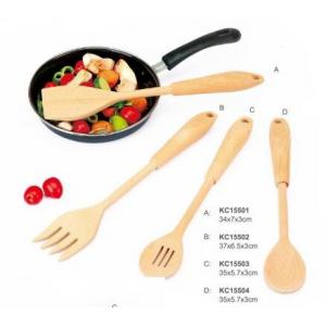 China FDA customized/wholesale kitchen wood handle soup scoop With Handle supplier
