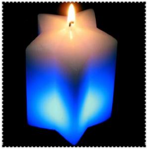 Star/flower/square/round shape LED color changing candle with 100%paraffin wax  material