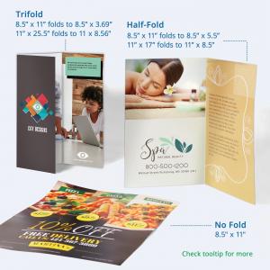 China Free Design Folding Double Sided Brochure Flyer Printing Real Estate Flyer Printing supplier