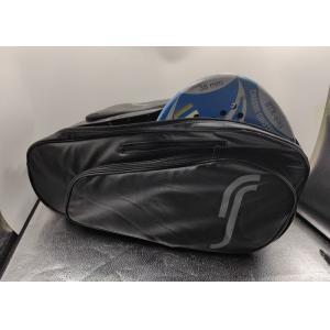 China Black Polyester Racket Sports Bag With Shoe Compartment supplier