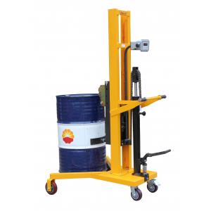 China Electronic Balance Type 1100mm Lifting Height Manual Drum Stacker With 450Kg Load supplier