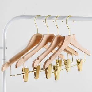 Notched Suit Wooden Hangers Hotel Guest Room Supplies Non Slip