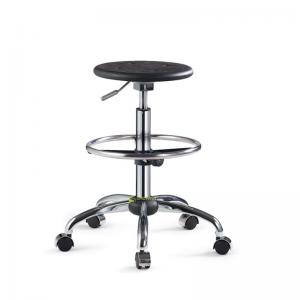China Industrial PU Leather Anti Static Lab Chair Stainless Steel ESD Task Chair supplier