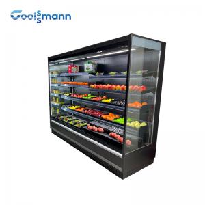 Auto Defrost Open Air Refrigerated Display Cases Fridge Cabinet Single Temperature
