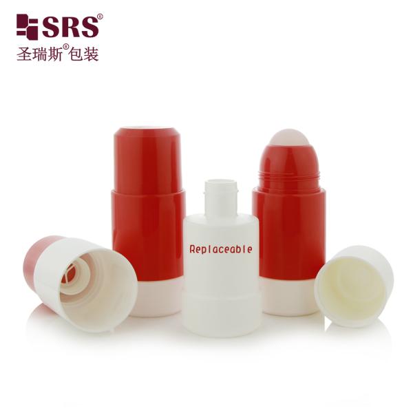 China RPPE 50ml 75ml RPPE Replaceable Plastic Rollerball Containers Ideal for Daily Deodorant Gel & Body Serum Use wholesale