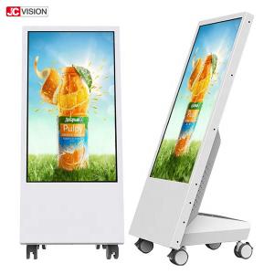 32" 1920x1080 350nits Mobile Lcd Digital Signage With Wheels
