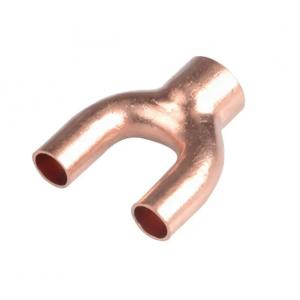 Red Cross Y Shape Tee Refrigeration Copper Reducing Tees Copper Fittings