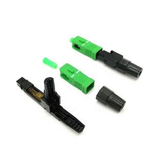 China Customized Plastic SC Fast Connector For Fiber Optic Drop Cable supplier