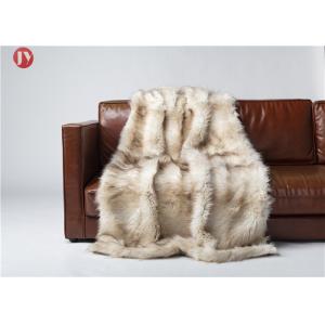 China Wild Fox Mink Throw Blanket Lodge Cabin Cottage Rustic Sofa Dry Clean supplier