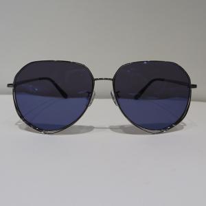 Unisex Metal Pilot Polarized Sunglasses Round Non Reflective