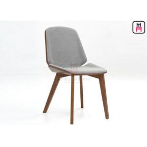 China Nordic Style Wood Restaurant Chairs With Curved Woos Back Leather Seater supplier