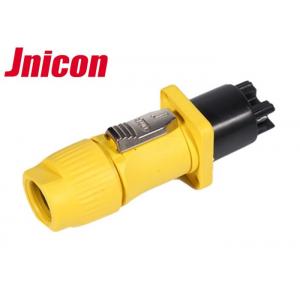 China IP44 / IP65 Waterproof Electrical Plug Connectors Yellow And Black Shell supplier