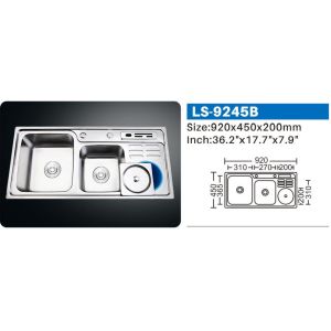 China 16 Gauge Undermount Stainless Steel Kitchen Sink With Plate Basin Customized wholesale