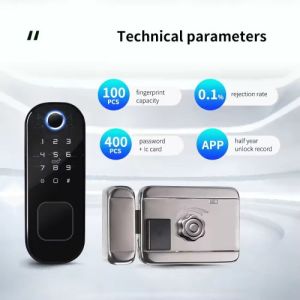 China Tuya Wifi Enabled Fingerprint Glass Door Smart Lock Easy to install wholesale