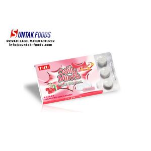Custom Round White Functional Candy Multi Mineral Sour Cherry Candy