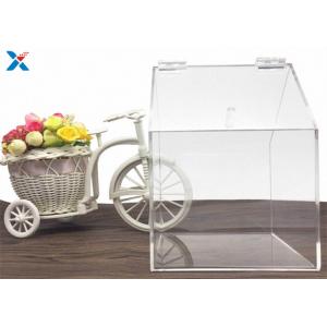 China House Shape Clear Acrylic Gift Boxes Candy Container Non Toxicity For Retail Store supplier