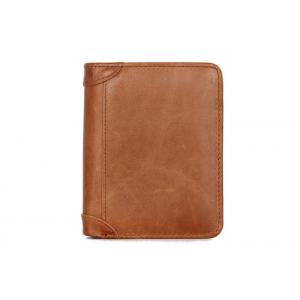 China Practical Reusable Leather Card Case , Leakproof Leather Money Clip Card Holder supplier