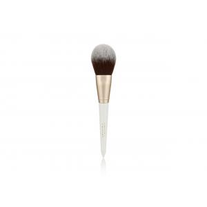 Vonira Beauty Studio Makeup Flat Powder Brush With Golden Aluminum Ferrule Birch Wooden Handle