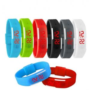 China Outdoor Men Sport LED Digital Watch Silicone Wristwatch For Promotional Gift supplier