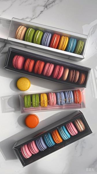 Envases de plástico para macarrones que protegen y presentan delicados pasteles franceses con estilo y comodidad