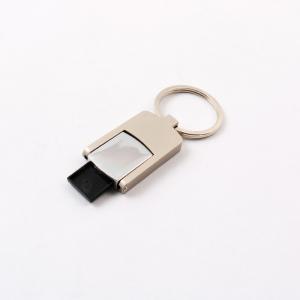 China 2.0 Metal USB Flash Drive UDP Flash Chip Silver Body With Keyring supplier