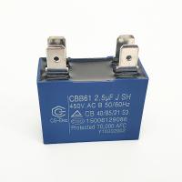 China CBB61 450V 2.5UF S3 Explosion Proof Capacitor With 4-250# Quick Connector on sale