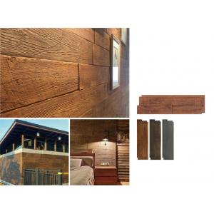 Form Wood Brown Cultural Stone Brick Polyurethane Decorative Living Room Wall Panel