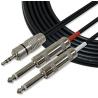 China Full Metal 1/8&quot; TRS Stereo Audio Link Cable 3.5mm to 6mm Cords for iPhone / iPod wholesale