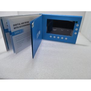 China 7 Inch Custom Hardcover Video Book with Multiple Pages Premium Multi-Leaf LCD Video Brochure for Marketing Events  Corporate Presentations supplier