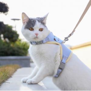 Adjustable Reflective Breathable Cat Harness Belt For Small Medium Large Kitten