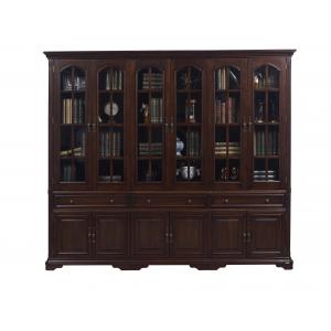 China Home Office Study room furniture American style Big Bookcase Cabinet with Display chest can L shape for corner wall case supplier