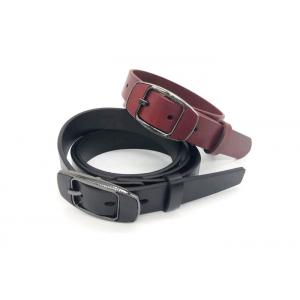 China 1-1/8“ Width Ladies Leather Waist Belt For Dresses And Buckle With Leather Inlaid supplier