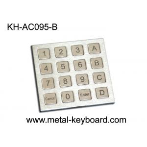 China Dust Proof Stainless Steel Keyboard IP 65 Access Control Keypad with 16 Keys supplier