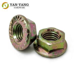 Furniture hardware Hexagon Zinc plating iron Flange Flower Nut