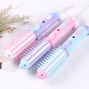 Ultralight Ceramic Hair Curler And Straightener , 20W Frizzproof 3 In 1 Hair Brush