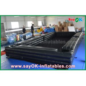 Inflatable Games For Kids Customized Black Inflatable Sports Games Snookball Tables 0.55mm PVC With Balls