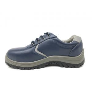China Blue Slip Resistant Work Shoes , Middle Sole Work Safety Shoes With Blended Insole supplier